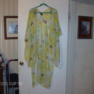 Zoe madison yellow wrap Duster Bathing Suit Cover Up WJ20